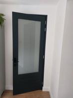 Merbau achterdeur met HR++ glas - 232x93cm, Ophalen, 80 tot 100 cm, 215 cm of meer, Glas