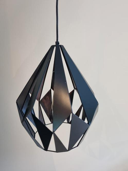 Twee eglo carlton hanglampen zwart, Huis en Inrichting, Lampen | Hanglampen, Zo goed als nieuw, Minder dan 50 cm, Ophalen