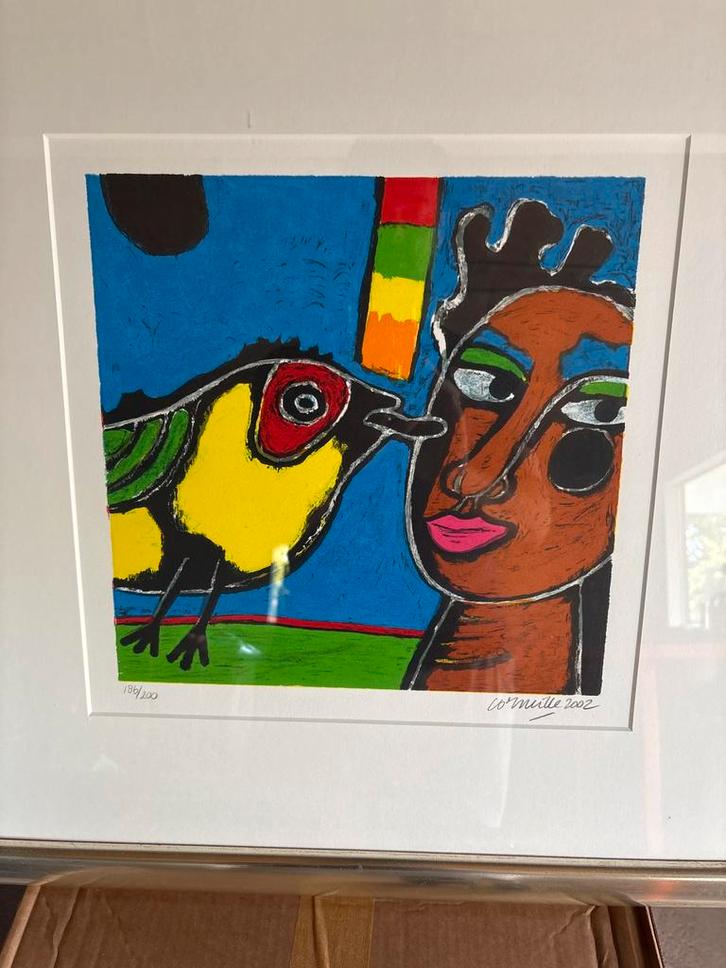 zeefdruk Corneille “Des Animaux et la Femme” 2002 (186/200), Antiek en Kunst, Kunst | Litho's en Zeefdrukken, Ophalen