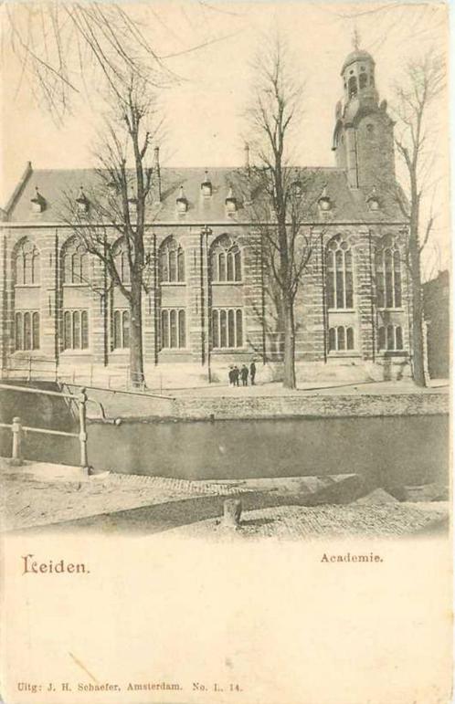 (380-958-013) Leiden Academie, Verzamelen, Ansichtkaarten | Nederland, Zuid-Holland, Verzenden