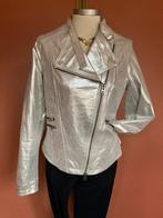 Splinternieuw Ibana rouge biker jack zilver echt leer 40😍, Maat 38/40 (M), Ibana rouge, Overige kleuren, Verzenden