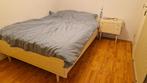 Vintage/ jaren 60 bed met nachtkastjes, Huis en Inrichting, Slaapkamer | Bedden, Crème, Gebruikt, Ophalen of Verzenden, 140 cm