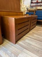 Set vintage nachtkastjes jaren 70 teak, Ophalen of Verzenden, X, Minder dan 55 cm, Hout