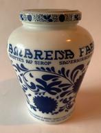 Vintage Amarena Fabbri kersenpot Italië kersen op siroop, Gebruikt, Blauw, Aardewerk of Porselein, Ophalen of Verzenden