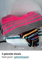 3 Gebreide Shawls - Handgemaakt, Kleding | Dames, Maat 38/40 (M), Overige kleuren, Ophalen of Verzenden, Zo goed als nieuw