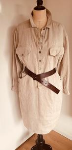 LORETTA DI LORENZO PRACHTIGE LINNEN JURK, Maat 38/40 (M), LORETTA DI LORENZO, Verzenden, Beige