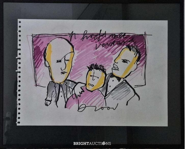 Hoofd met verstand, Antiek en Kunst, Kunst | Schilderijen | Modern, Ophalen