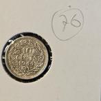 76	 ƒ0,10 	Dubbeltje zilver  1944P CIR, Postzegels en Munten, Munten | Nederland, Zilver, Ophalen of Verzenden, 10 cent, Koningin Wilhelmina