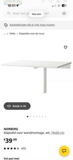 IKEA Norberg klaptafel voor aan de wand, Ophalen, Gebruikt