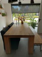 Complete eetkamer, Ophalen, Gebruikt, Rechthoekig, Eikenhout