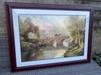 Zeer groot Thomas Kinkade schilderij met COA, Antiek en Kunst, Kunst | Schilderijen | Klassiek, Ophalen of Verzenden
