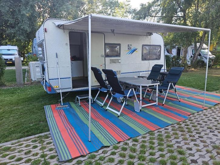 Knaus SW 1998 met stapelbed, airco, zakluifel, zgan voortent, Caravans en Kamperen, Caravans, Particulier, tot en met 4, 750 - 1000 kg