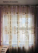 4 delen = 7,5 m Inbetween Gordijn € 160 -Of per deel te koop, Ophalen, Zo goed als nieuw, 200 cm of meer, Bruin