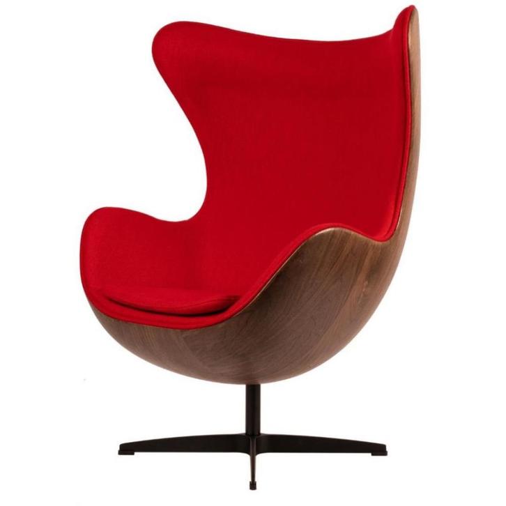 Egg chair replica, Huis en Inrichting, Fauteuils, Zo goed als nieuw, Metaal, Stof, Overige materialen, 75 tot 100 cm, Ophalen of Verzenden