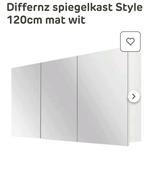 Spiegelkast Differnz Style 120cm (hoekje af), Ophalen, 100 tot 150 cm, Nieuw, Minder dan 100 cm
