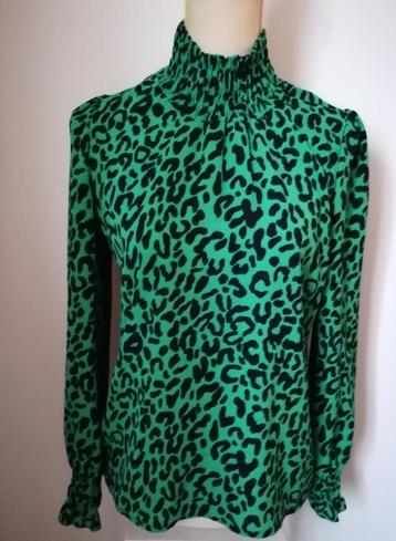 SUPER TRENDY blouse groen/zwart tijgerprint mt. M   beschikbaar voor biedingen