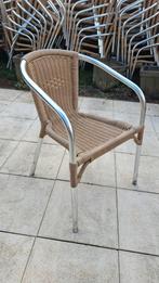 156 horeca terras stoelen alu frame rotan kunststof wicker, Tuin en Terras, Tuinstoelen, Ophalen of Verzenden, Gebruikt, Aluminium
