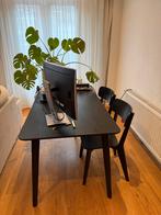 LISABO Eetkamertafel + 2 Stoelen - IKEA, Ophalen, Gebruikt, 100 tot 150 cm, Eikenhout