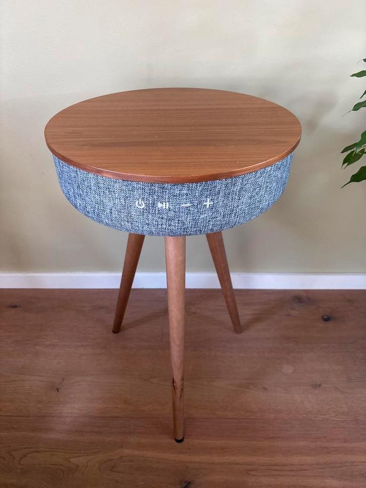 Blaupunkt Speaker Tafel - Stijlvol!, Huis en Inrichting, Tafels | Bijzettafels, Gebruikt, Rond, 45 tot 60 cm, Minder dan 55 cm