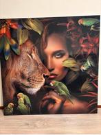 Prachtig schilderij op plexiglas 120x120 cm, Ophalen, Zo goed als nieuw, Schilderij, 100 tot 125 cm