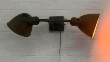 Lamp aparte vintage Industriële Bauhaus wandlamp jaren 60. beschikbaar voor biedingen