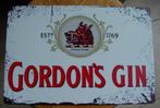 GORDON S GIN REKLAME -METAAL-, Verzamelen, Merken en Reclamevoorwerpen, Ophalen of Verzenden, Gebruikt, Reclamebord