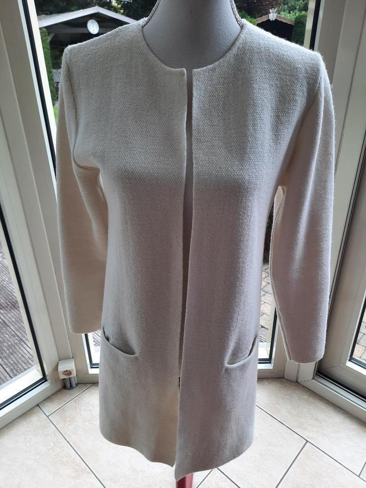 Stijlvol vest SIBIN LINNEBJERG - S/M, Kleding | Dames, Truien en Vesten, Zo goed als nieuw, Maat 36 (S), Beige, Ophalen of Verzenden