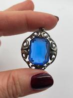 B197 Prachtige zilveren art deco hanger, Ophalen of Verzenden, Zilver, Hanger