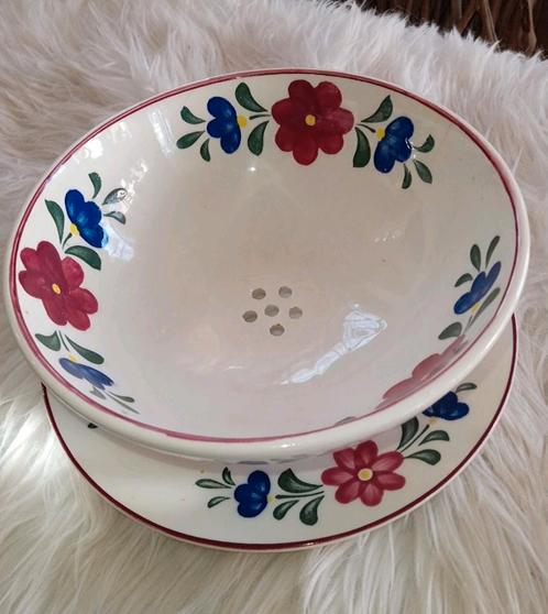 Fruittest Boerenbont Bouquet Vintage Hand painted, Antiek en Kunst, Antiek | Servies los, Ophalen