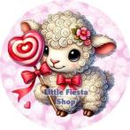 L365 luxe icing lammetje 20cm eetbare taart plaat print, Ophalen of Verzenden, Nieuw, Taarten, Versiering