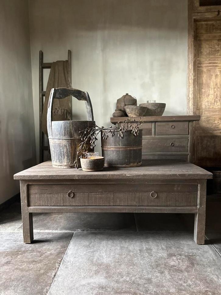 Salontafel met lade Driftwood, Huis en Inrichting, Tafels | Salontafels, Nieuw, Ophalen of Verzenden