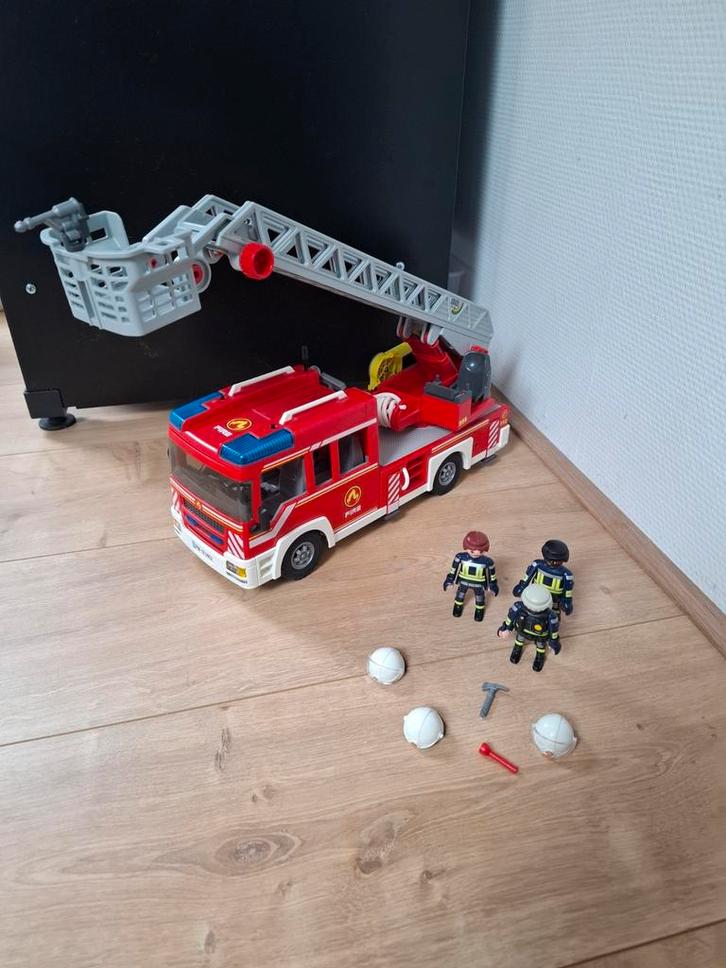 Playmobil Brandweer Ladderwagen 9463, Kinderen en Baby's, Speelgoed | Playmobil, Zo goed als nieuw, Complete set, Ophalen of Verzenden