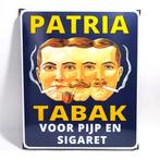 Patria tabak emaillen reclame bord mancave decoratie borden, Verzamelen, Merken en Reclamevoorwerpen, Reclamebord, Ophalen of Verzenden