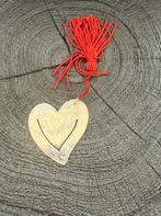 Zilveren boekenlegger hart met rode pluim - 925 zilver, Ophalen of Verzenden, Zo goed als nieuw