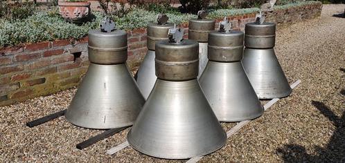 6 prachtige origineel zwaar metalen industrie hanglampen!, Huis en Inrichting, Lampen | Hanglampen, Gebruikt, Minder dan 50 cm