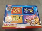 Puzzel paw patrol 4 stuks, Ophalen of Verzenden, Zo goed als nieuw