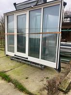 Hardhouten pui, Deurkozijn, 225 cm of meer, Ophalen of Verzenden, Zo goed als nieuw