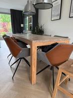 Woood massief eiken houten eettafel 180x85 cm, Huis en Inrichting, Tafels | Eettafels, Ophalen, Gebruikt, 50 tot 100 cm, Vijf personen of meer