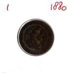 2,5 cent 1880 Willem 3, zie foto's, Postzegels en Munten, Munten | Nederland, Ophalen of Verzenden, Koningin Wilhelmina, 1 cent