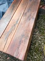 Spoorbielzen slalon tafel, 100 tot 150 cm, Eikenhout, Ophalen of Verzenden, Minder dan 50 cm