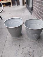 2 zinken melk emmers met zeep voor de melkbus, Ophalen