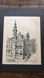 Stadshuis Den haag, Antiek en Kunst, Kunst | Etsen en Gravures, Ophalen of Verzenden