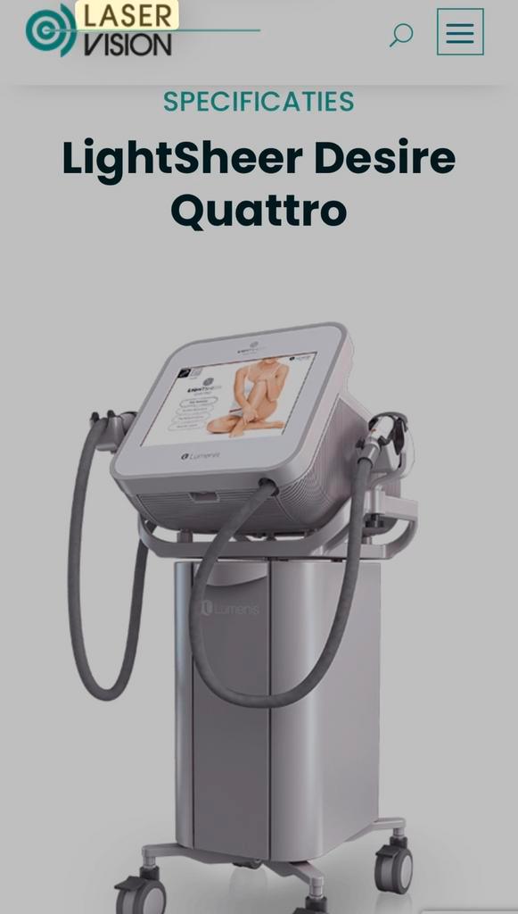 Lumenis LightSheer Beauty Laser, Witgoed en Apparatuur, Persoonlijke-verzorgingsapparatuur, Zo goed als nieuw, Scheren en Epileren