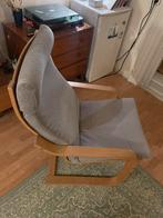 Ikea Poang grijs met voetenbankje. Gratis ophalen, Huis en Inrichting, Fauteuils, Minder dan 50 cm, Gebruikt, 75 tot 100 cm, Ophalen of Verzenden