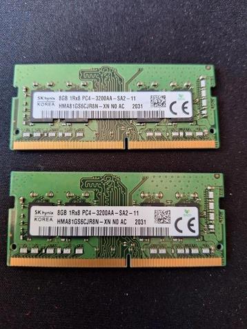 Laptop geheugen 16GB DDR4 SODIMM ram PC4 3200 (2x 8GB) beschikbaar voor biedingen