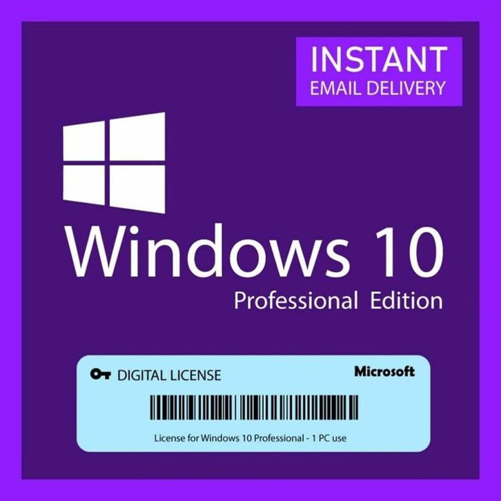 Windows 10 PRO - Licentiesleutel, Computers en Software, Besturingssoftware, Nieuw, Windows, Ophalen