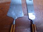 Art deco taartschep en cakemes met bakelieten grepen, Ophalen of Verzenden