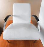 Gelderland 5470 in wit leer. Design Jan de Bouvries, Gebruikt, Minder dan 75 cm, Vintage Dutch Classic, Leer