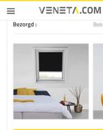 2x Velux verduisterende dakraam gordijnen, Minder dan 50 cm, Zwart, Ophalen of Verzenden, Zo goed als nieuw