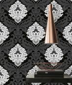 barok 3d behang zwart wit trendt 554314, Ophalen of Verzenden, Minder dan 10 m², Zwart